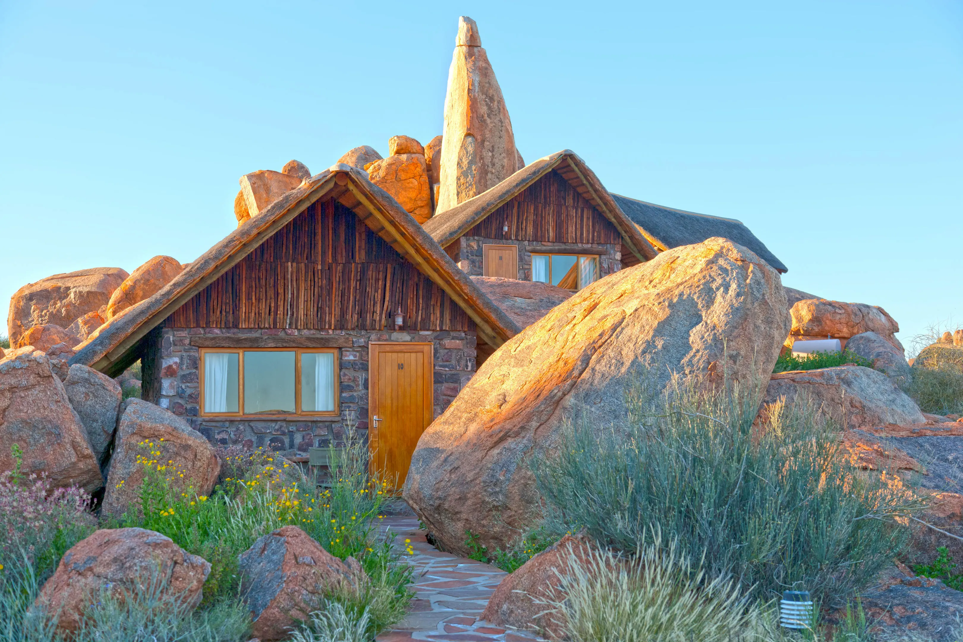 Stone chalet at Canyon Lodge