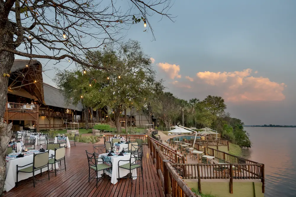 Close view of the Zambezi River