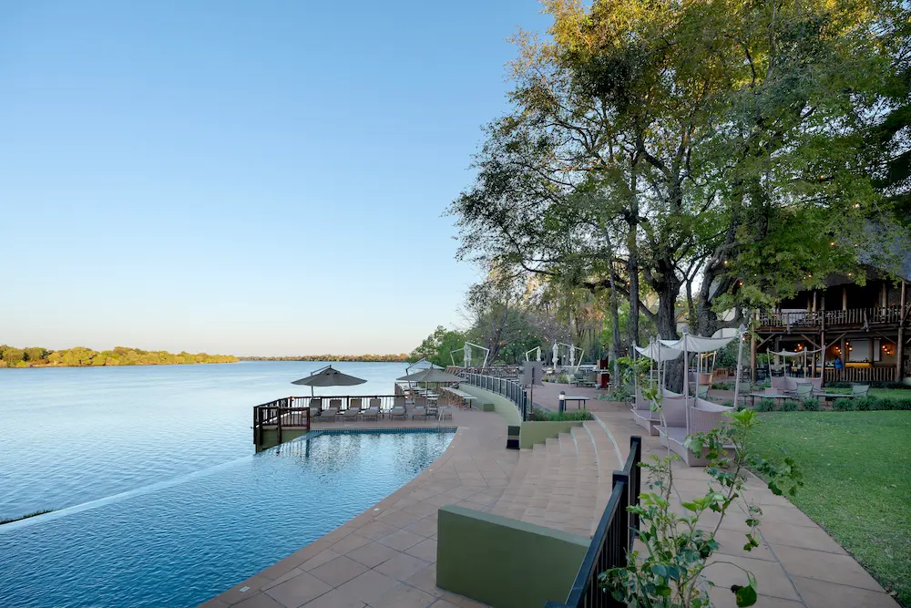 Pool overlooking the Zambezi River