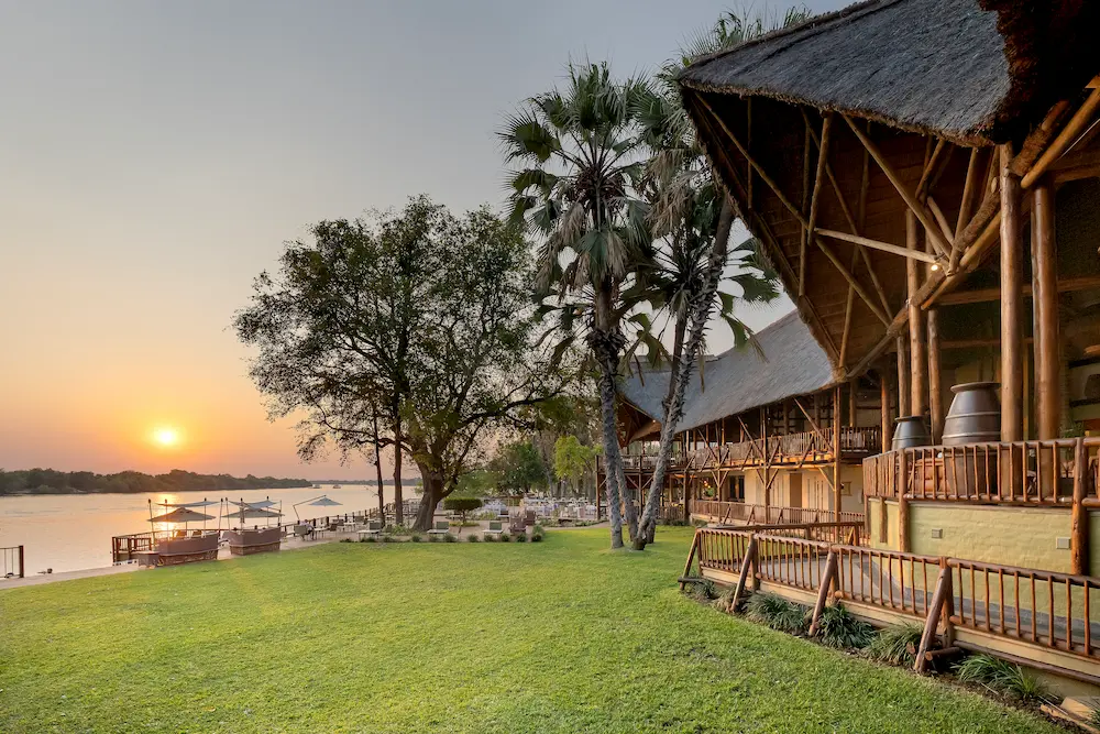 David Livingstone Safari Lodge and Spa overlooking the Zambezi River
