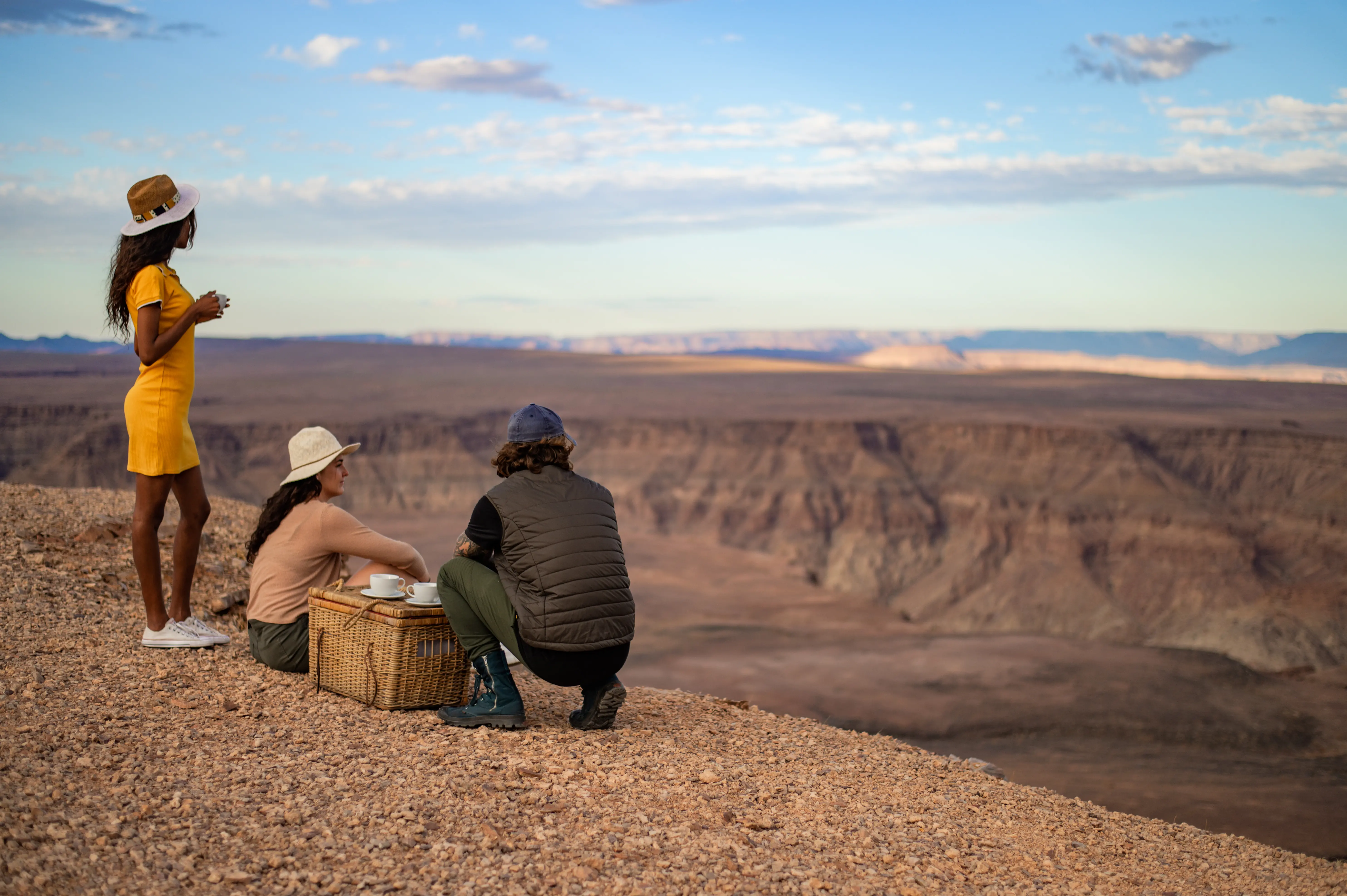 Picnic stop on a guided drive near the Fish River Canyon