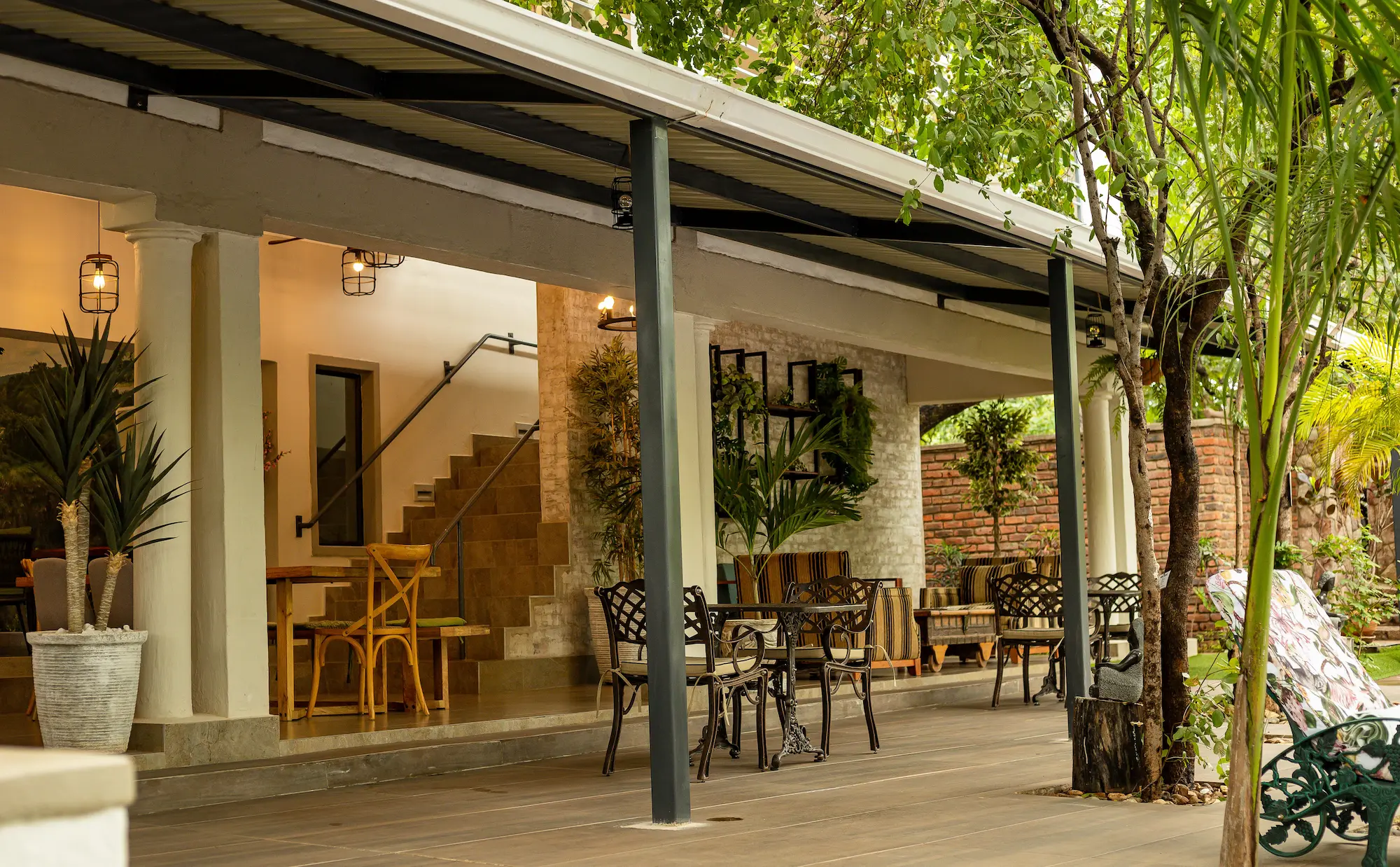 Kasambabezi Lodge outdoor guest area in Victoria Falls