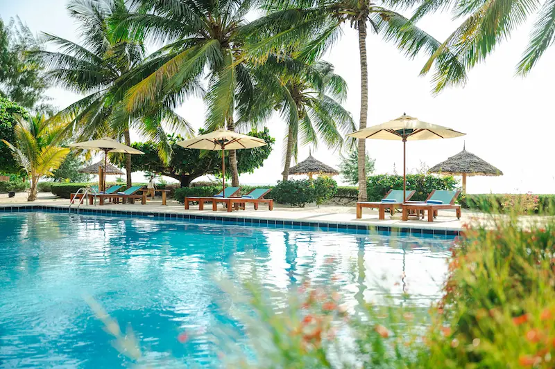 Kisiwa on the Beach pool Zanzibar