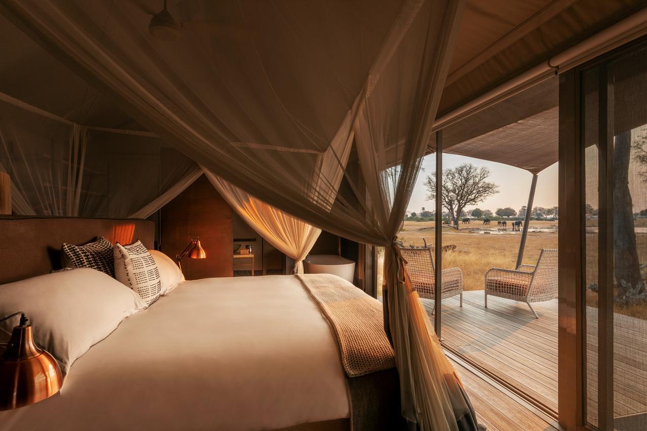 Luxury tent at Linkwasha Camp, a romantic Hwange honeymoon stay