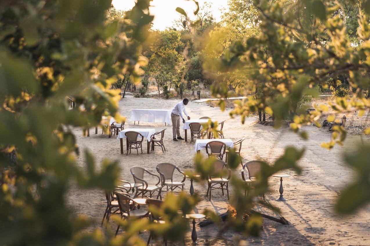 Outdoor seating at Wilderness Little Makalolo, Hwange