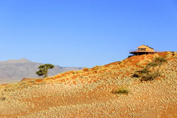 Aerial view of Namib Dune Star Camp