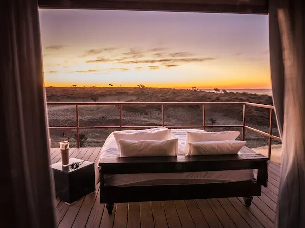 Sunset over the Namib at Dune Star Camp