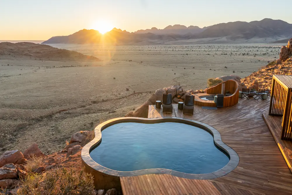 Sunset over the Namib Desert at Luna