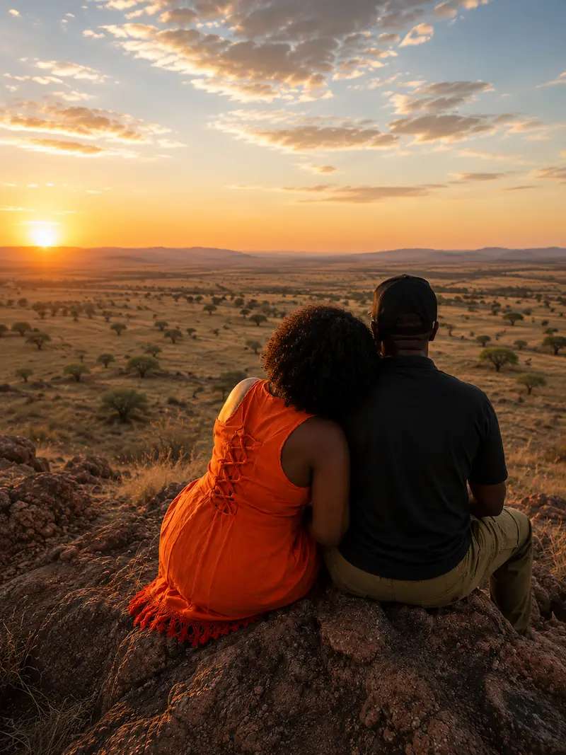 Namibia honeymoon sunset escape