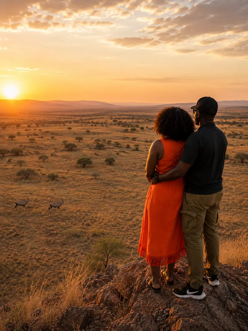 Namibia honeymoon safari with romantic fly-in routes and Wilderness lodges