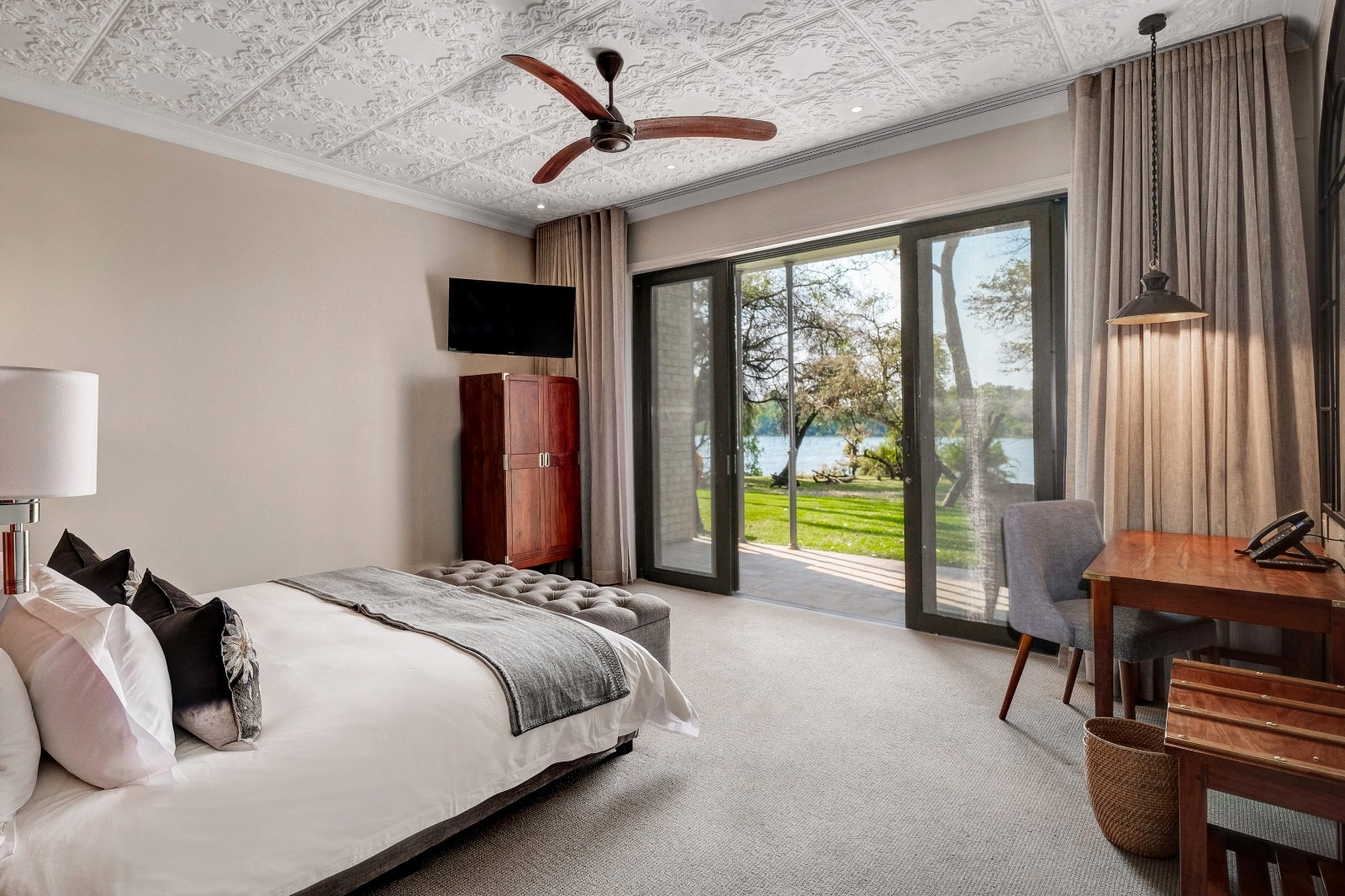 Accessible deluxe guest room at Palm River Hotel Victoria Falls