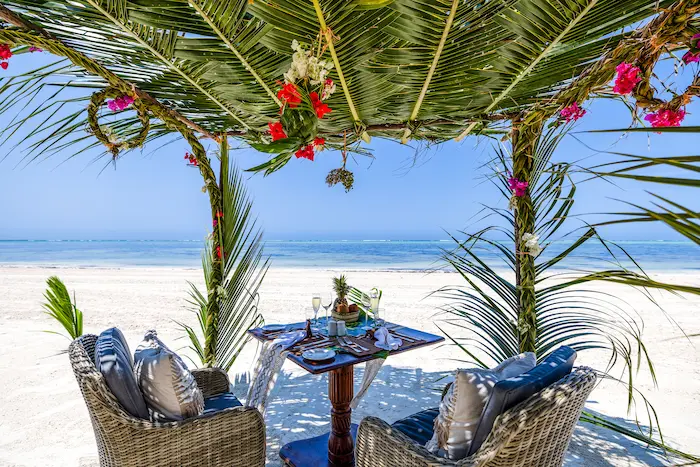 The Palms Zanzibar romantic beach dining