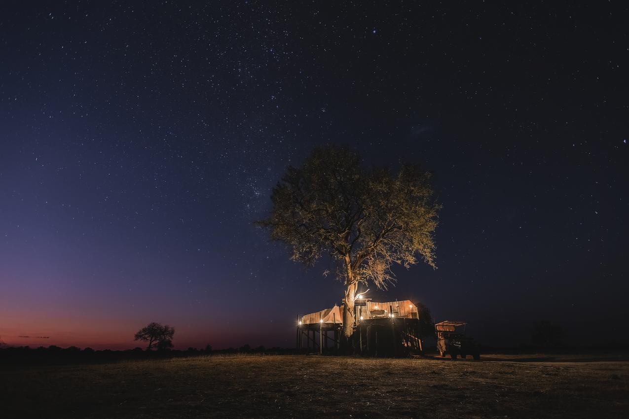 Star bed sleep-out in Hwange