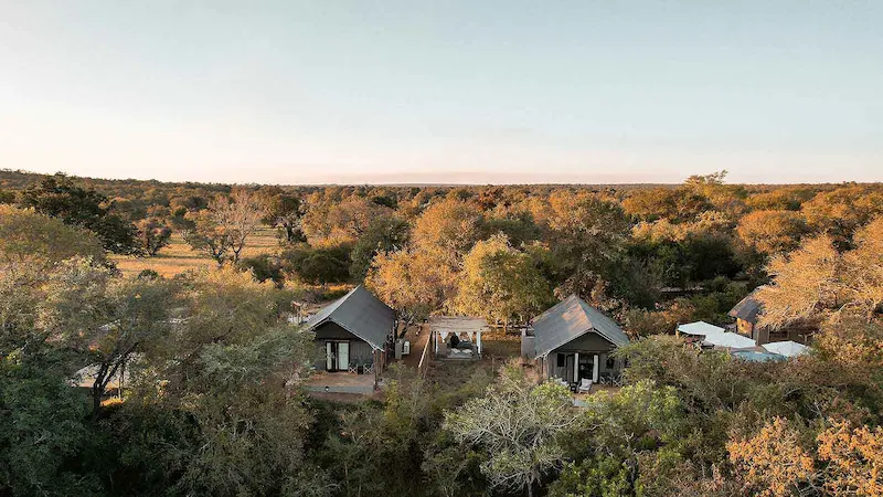 Aerial view of Umkumbe Bush Lodge