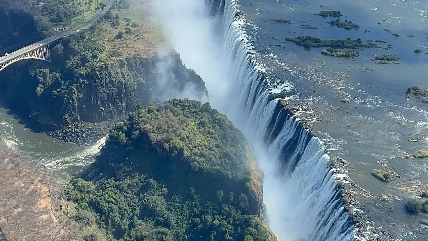 Helicopter Flight Over Victoria Falls