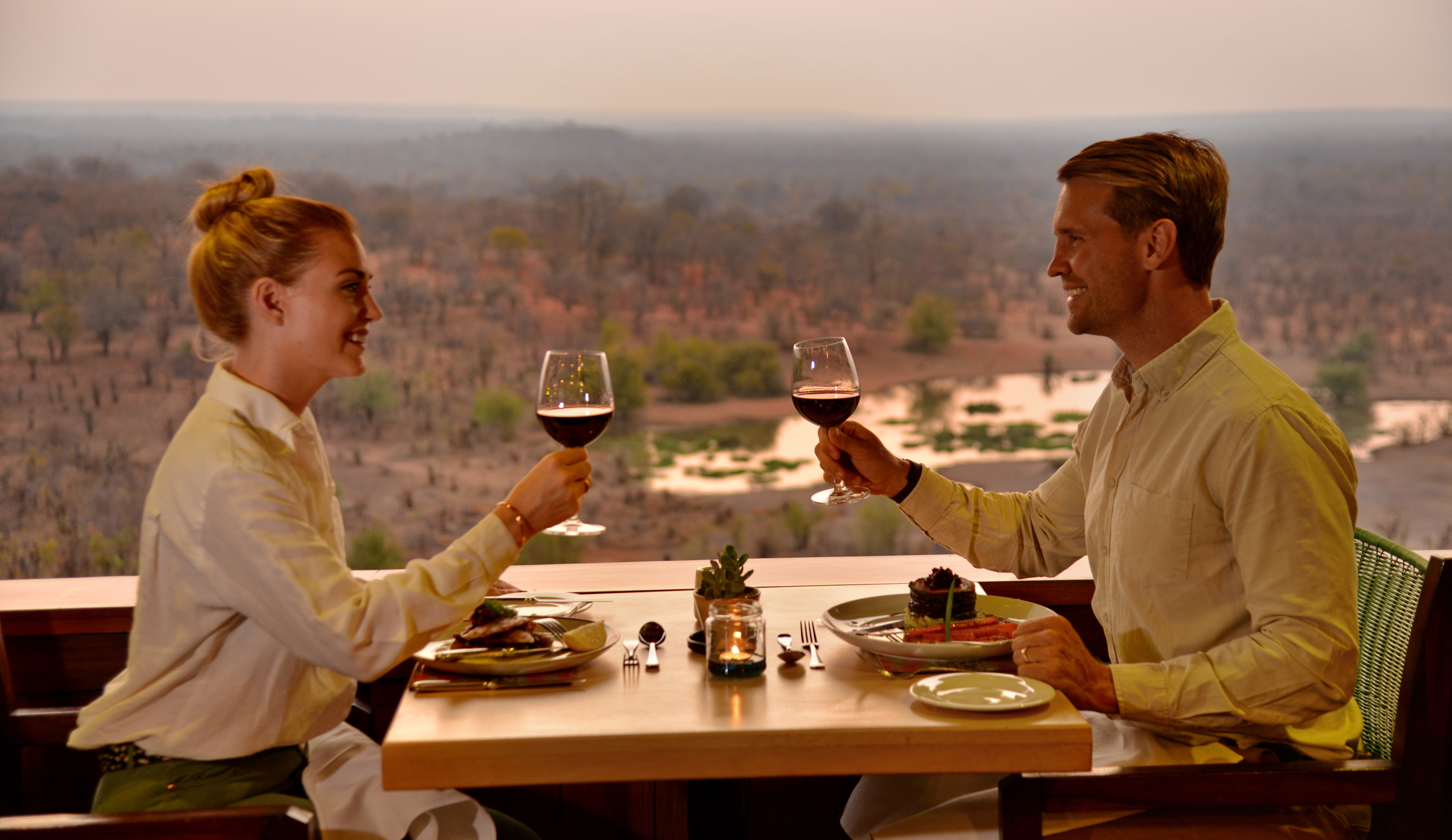 Romantic dinner in Victoria Falls